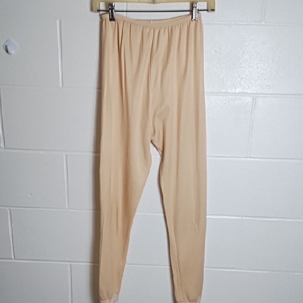 Soft Nude Slip Under Leggings Slick Outside Warm Soft Cotton inside